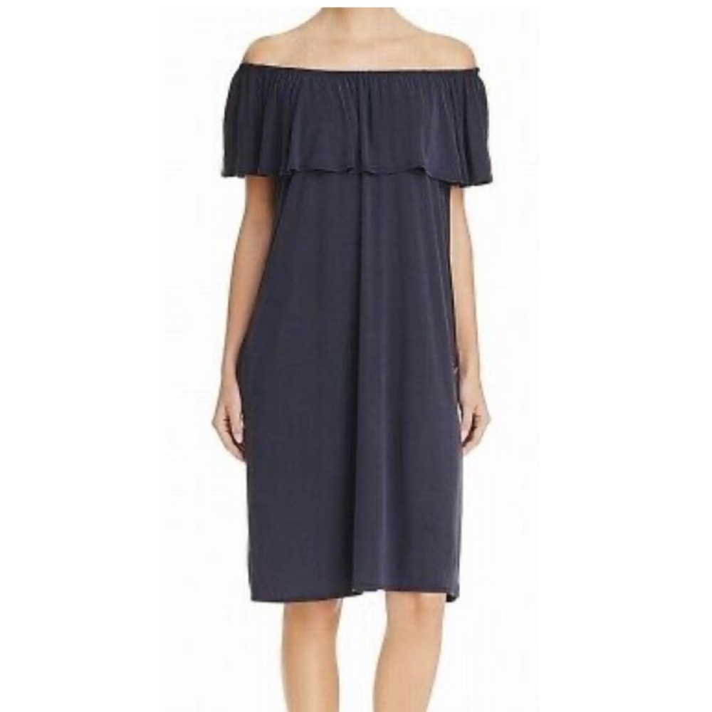 💚 NIC + ZOE Midnight Blue Boardwalk Shift Dress NWT $138 S